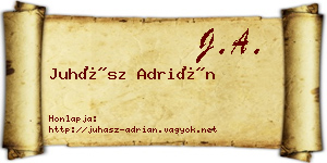 Juhász Adrián névjegykártya